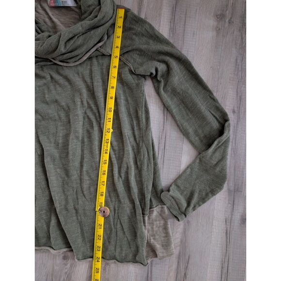 Free People Beach Cocoon Cowl Pullover in Olive Green, One Size (A6) - Picture 3 of 7
